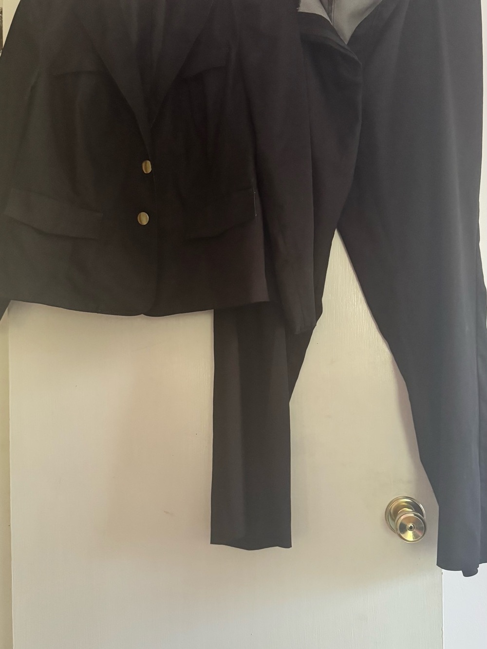 Classic Black Women's Blazer with Silver Buttons